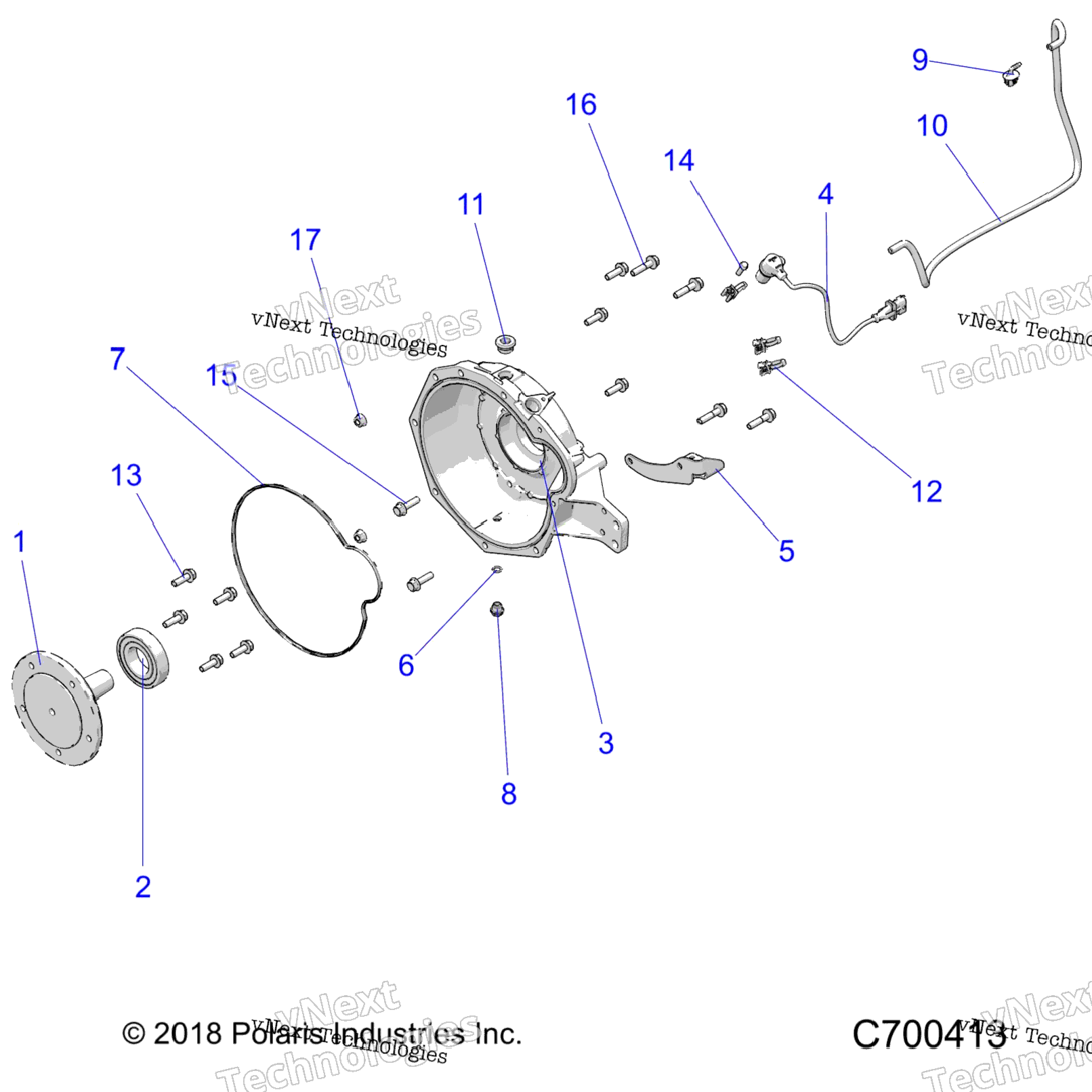 Engine, Adapter, Bellhousing And Crank Sensor