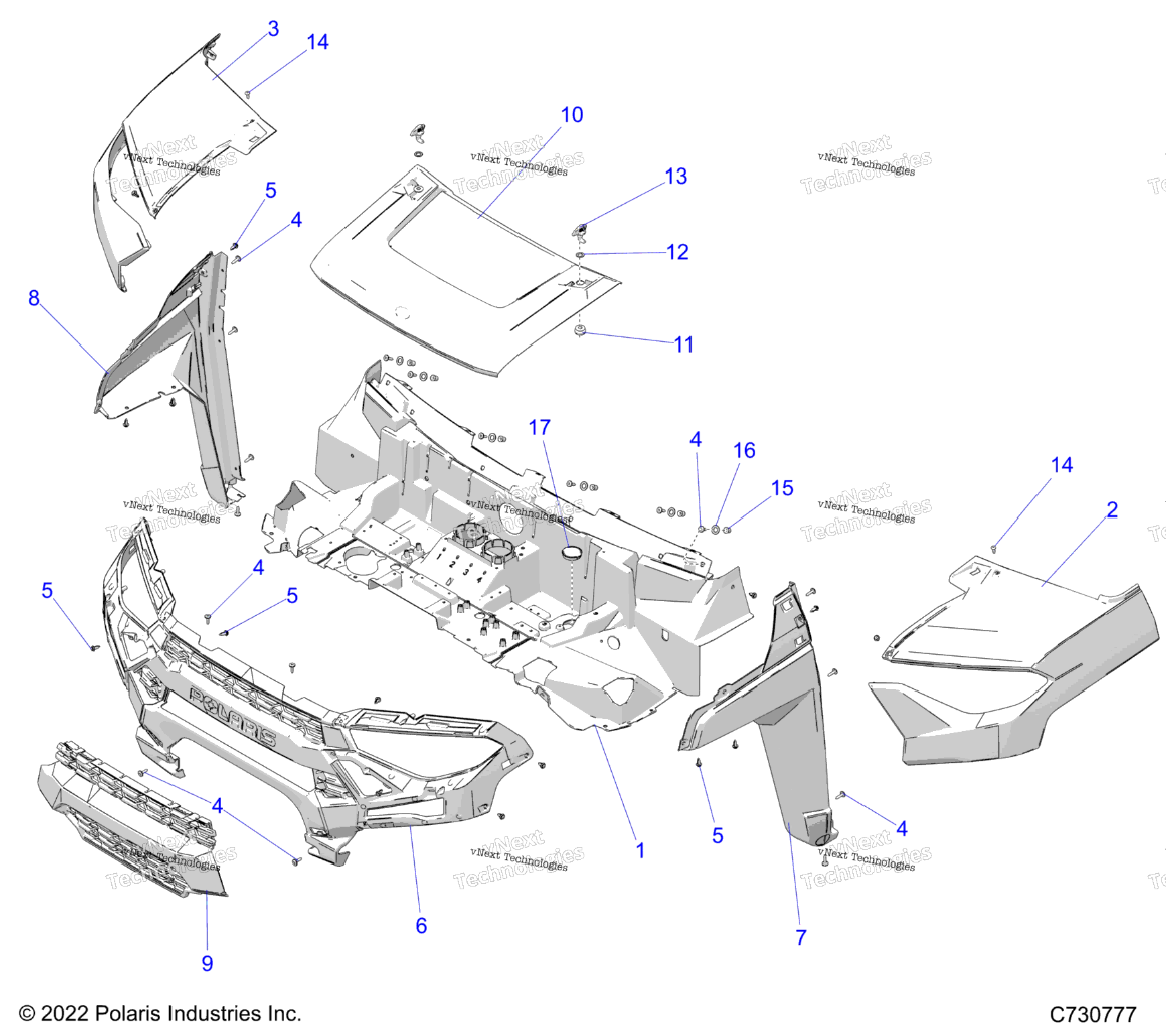 Body, Hood And Front Facia R24rred4ja