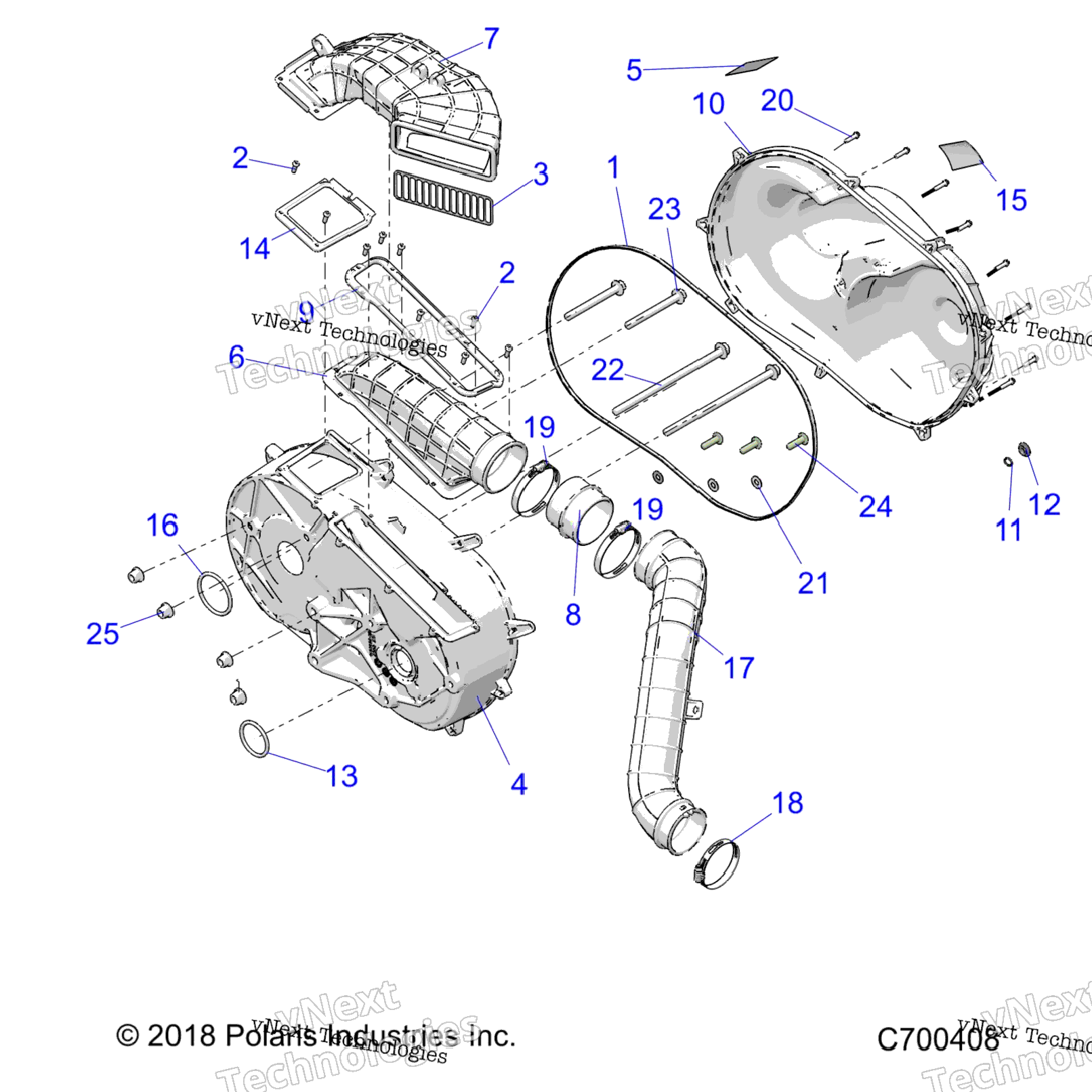 Drive Train, Clutch Cover And Ducting R24rred4ja