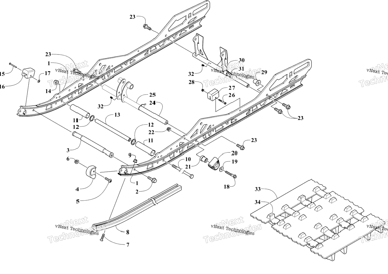 Slide Rail And Track Assembly