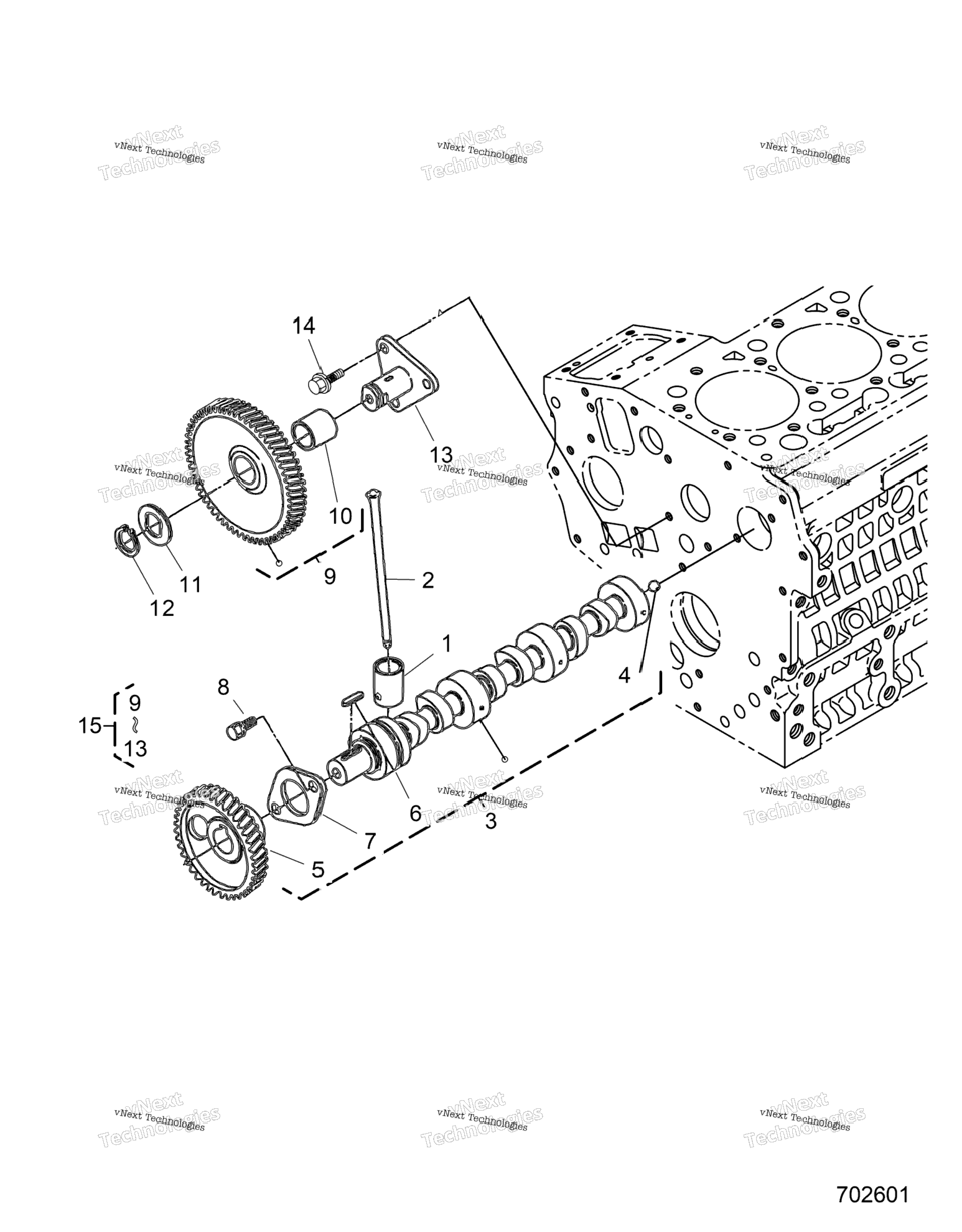 Engine, Camshaft And Idle Gear Shaft R24rred4ja