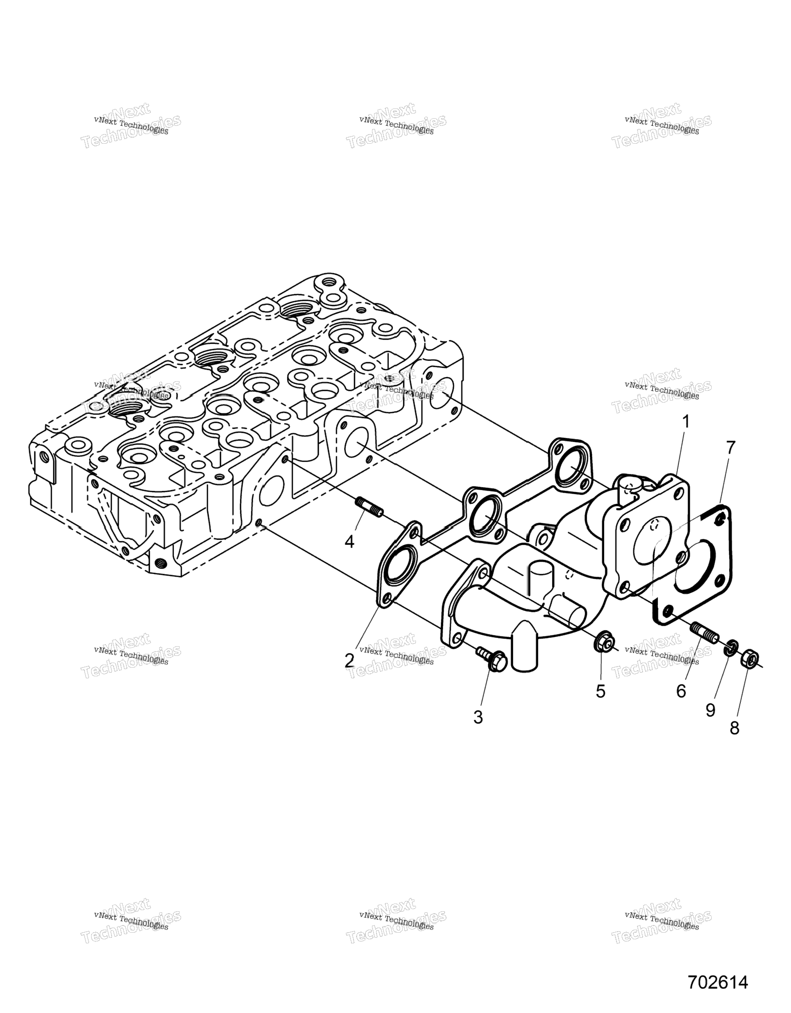 Engine, Exhaust Manifold R24rred4ja