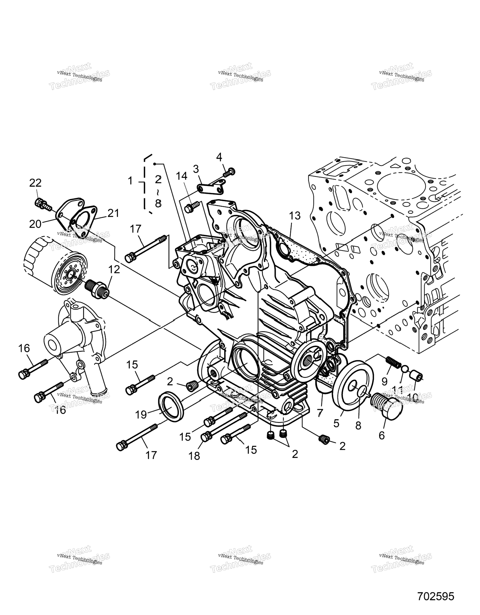 Engine, Gear Case R24rred4ja