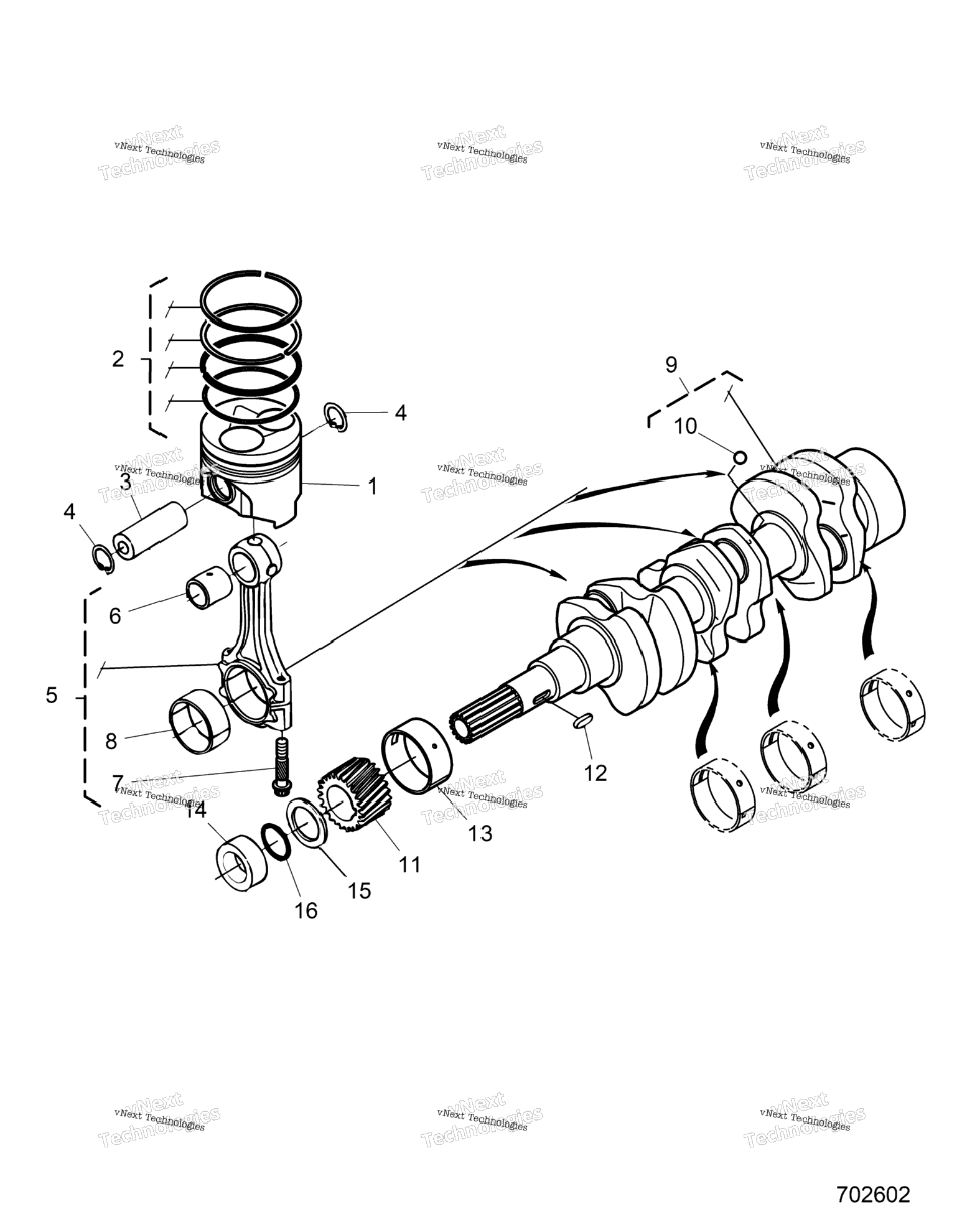 Engine, Piston And Crankshaft R24rred4ja