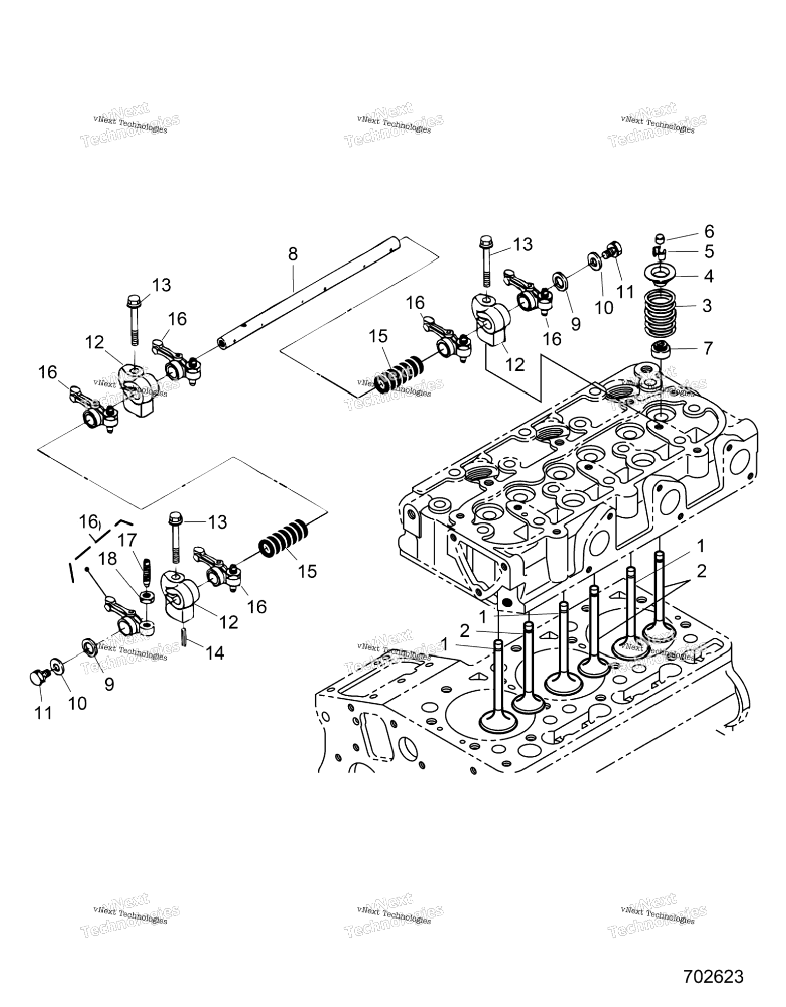 Engine, Valve And Rocker Arm R24rred4ja