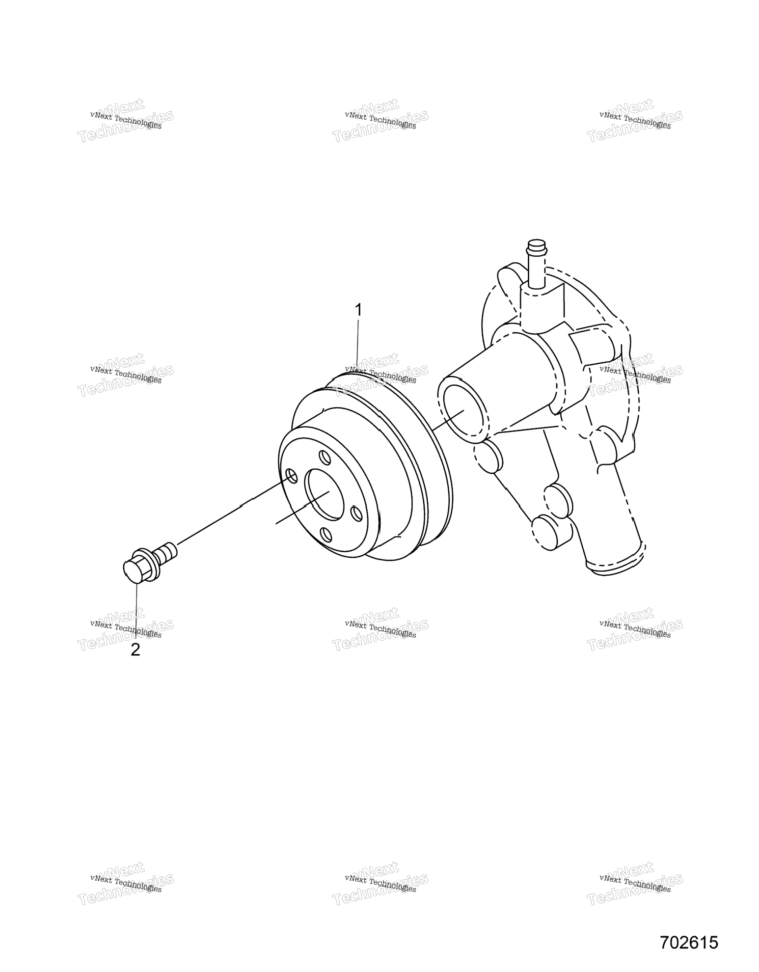 Engine, Water Pump Pulley R24rred4ja