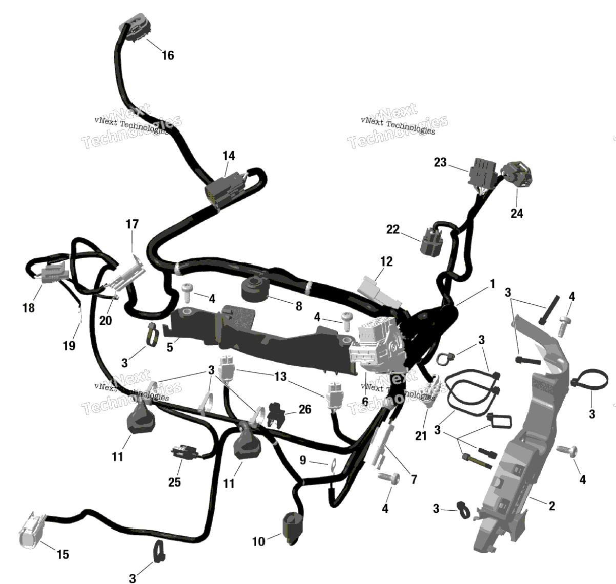 Rotax - Engine Harness And Electronic Module - Na