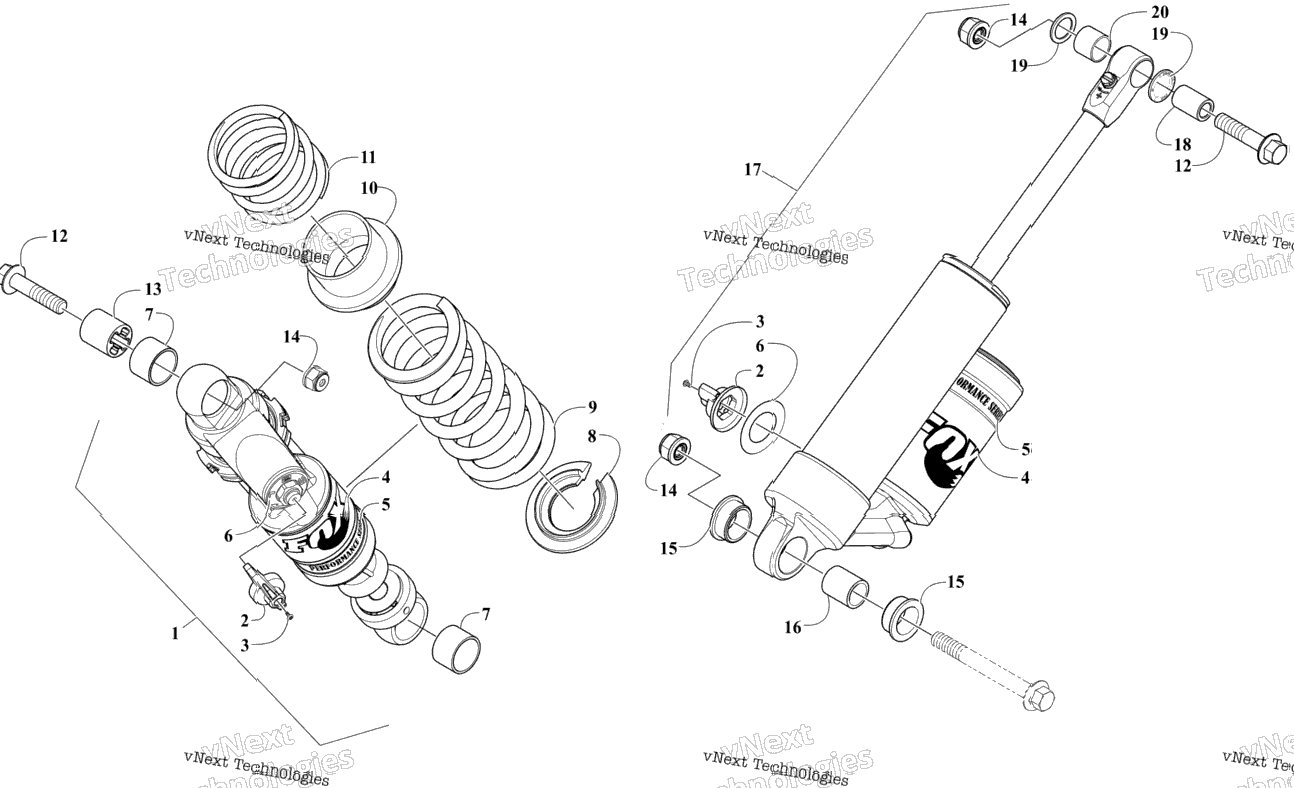 Rear Suspension Shock Absorbers