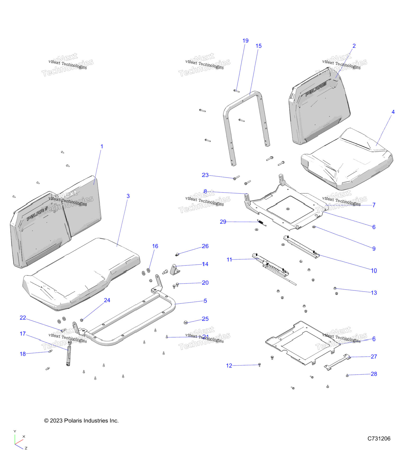 Body, Seat Asm. And Slider