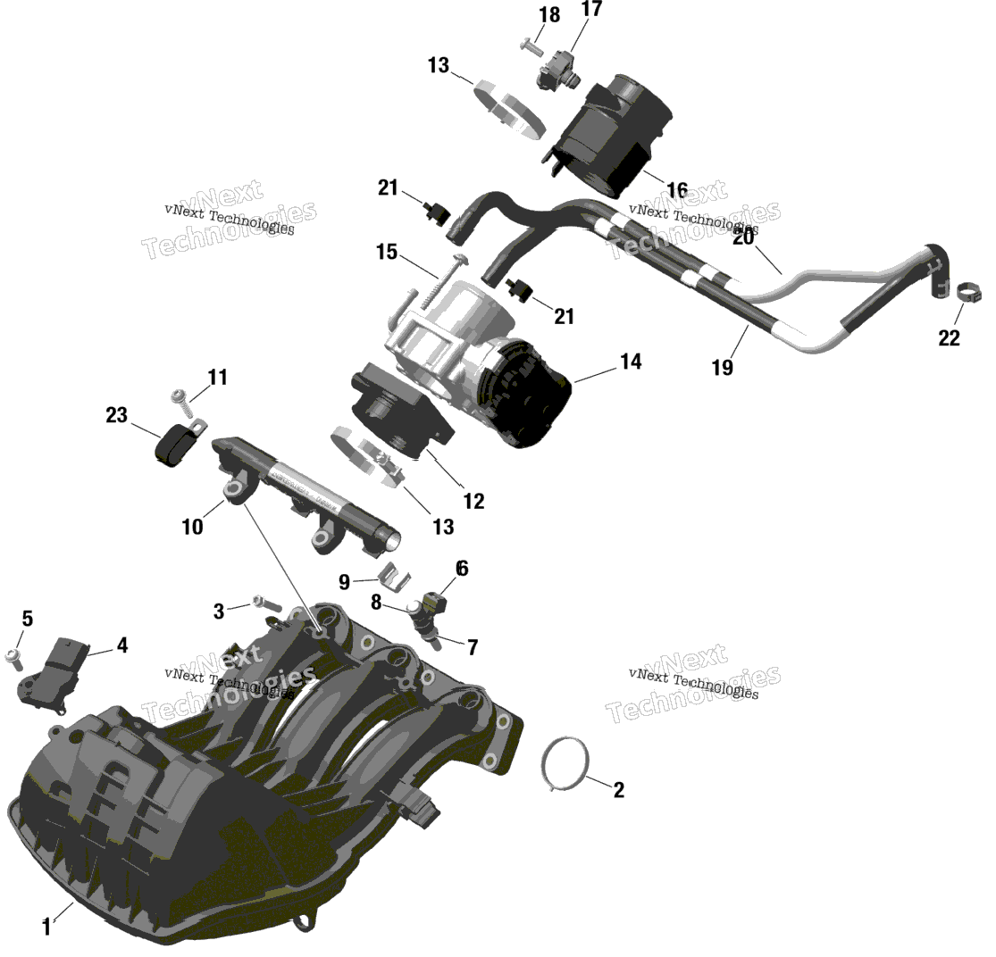 Rotax - Air Intake Manifold And Throttle Body