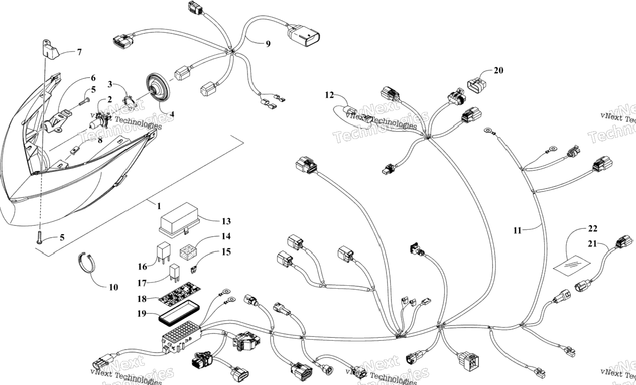 Headlight And Wiring Assemblies