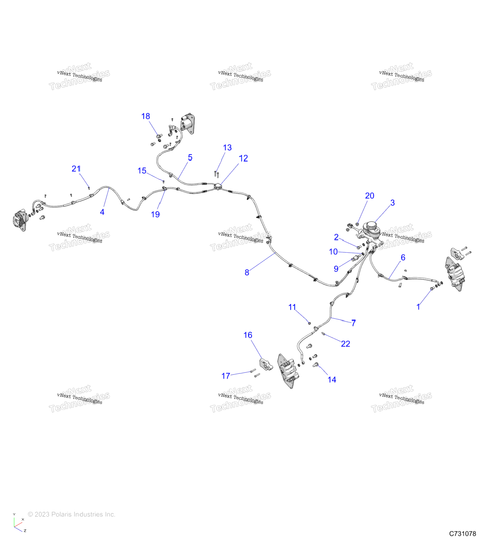 Brakes, Brake Lines And Master Cylinder (C731078