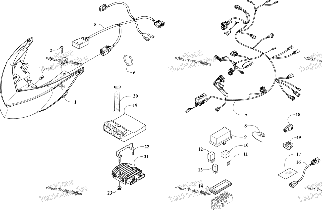 Headlight And Wiring Assemblies