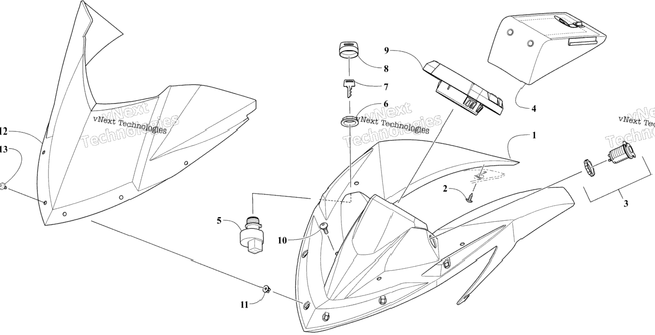 Windshield And Instruments Assemblies