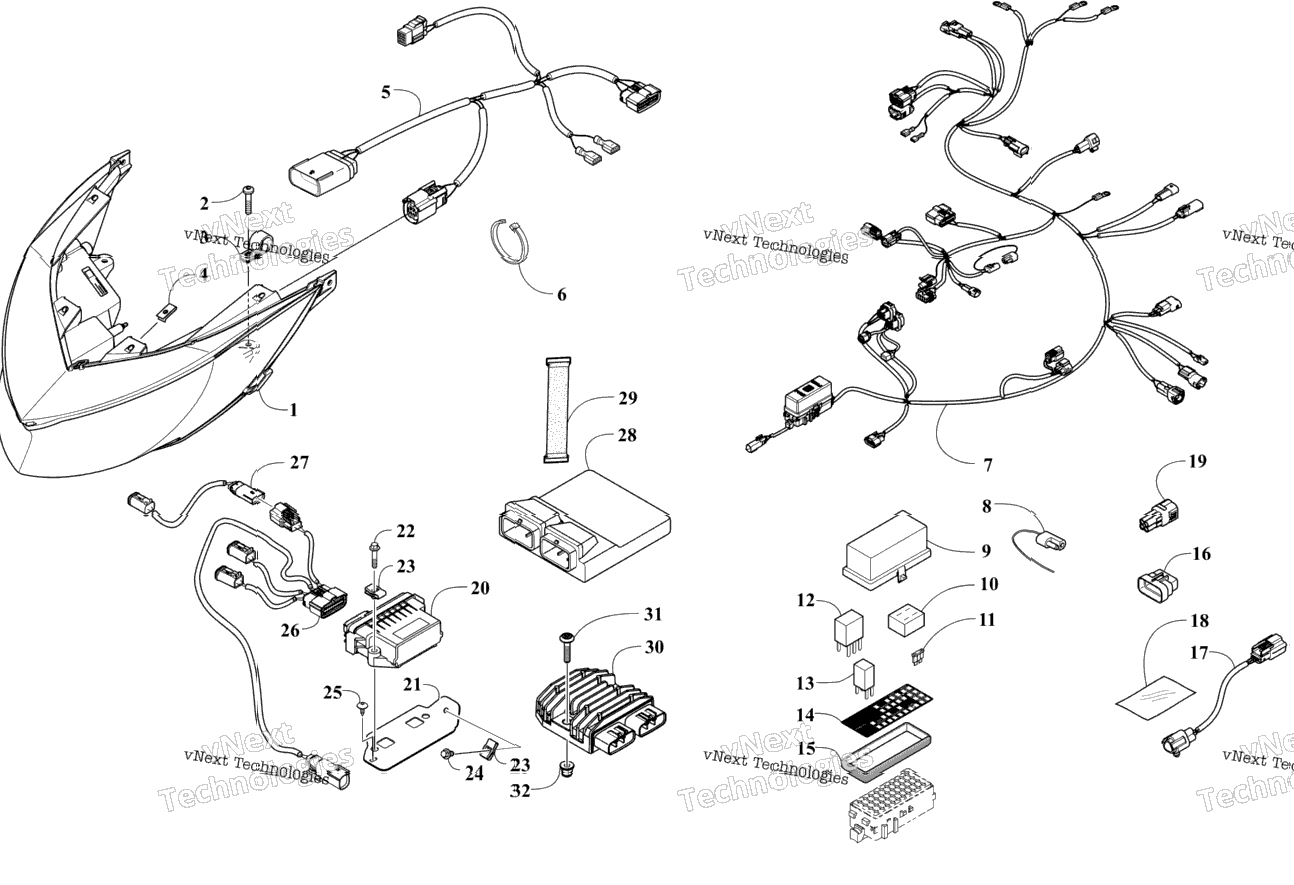 Headlight And Wiring Assemblies