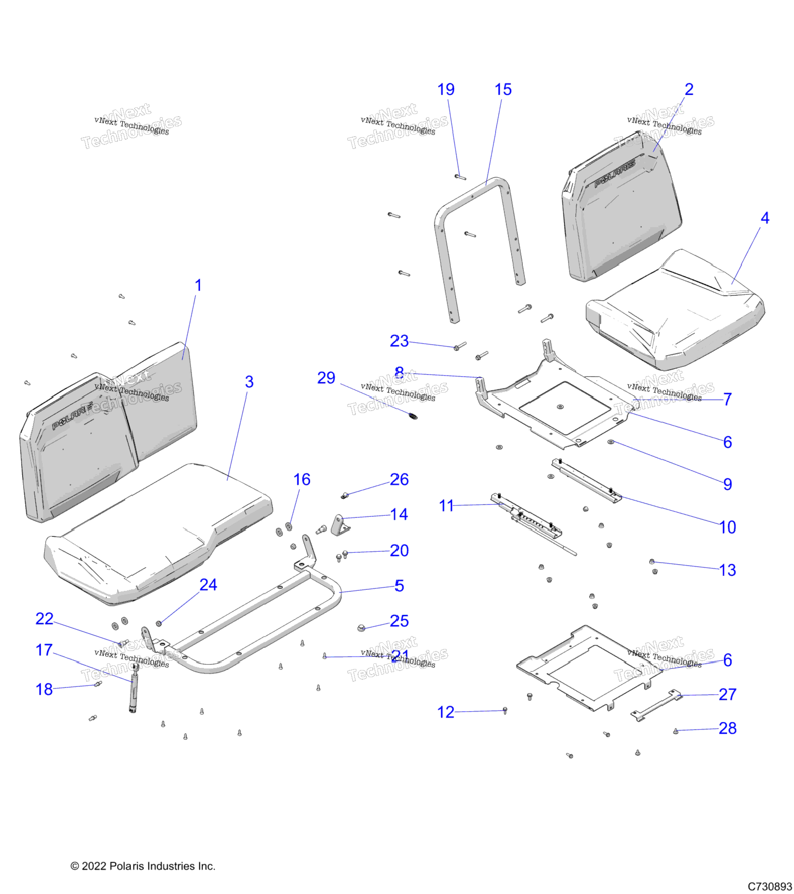 Body, Seat Asm. And Slider R24rrs99cjC9CkRrp99cj