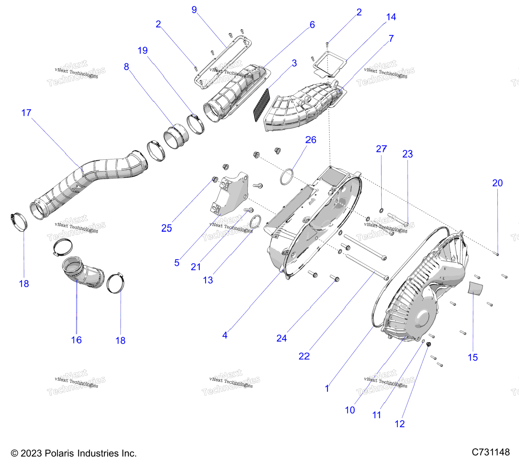 Drive Train, Clutch Cover & Ducting R24rrp99cj