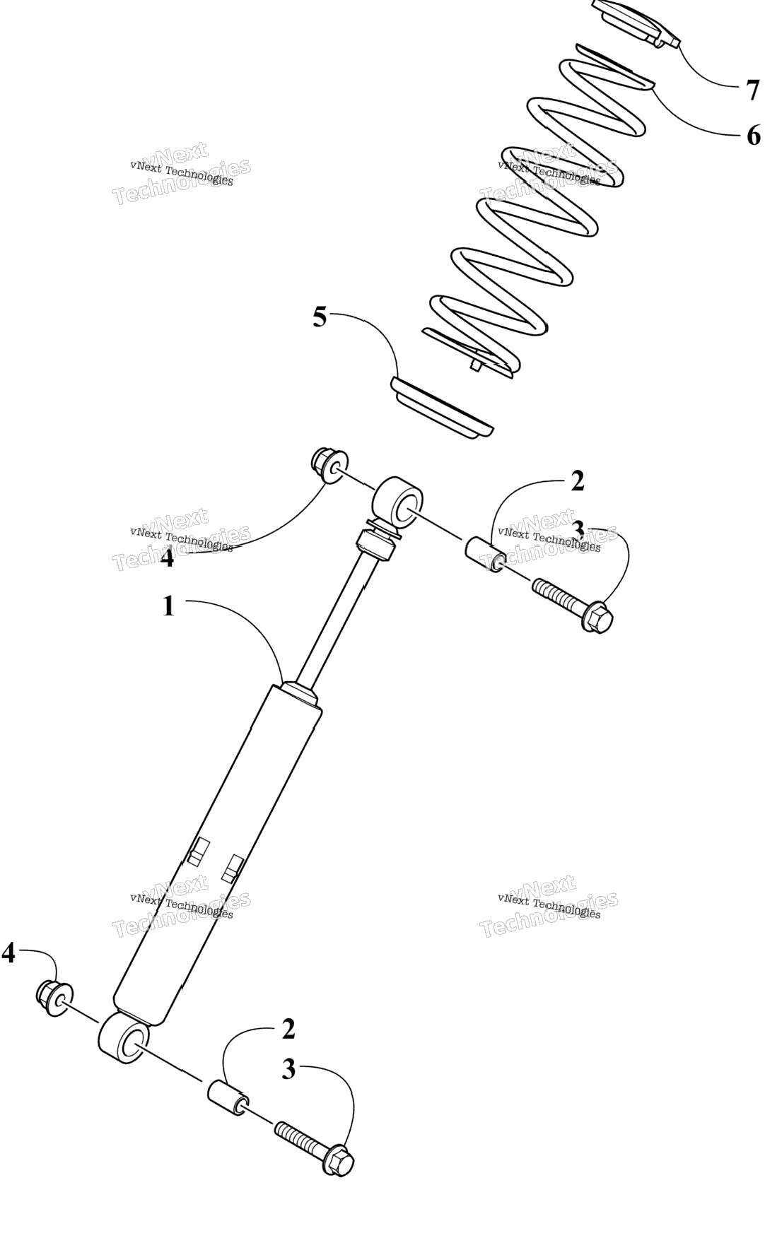 Rear Suspension Rear Arm Shock Absorber