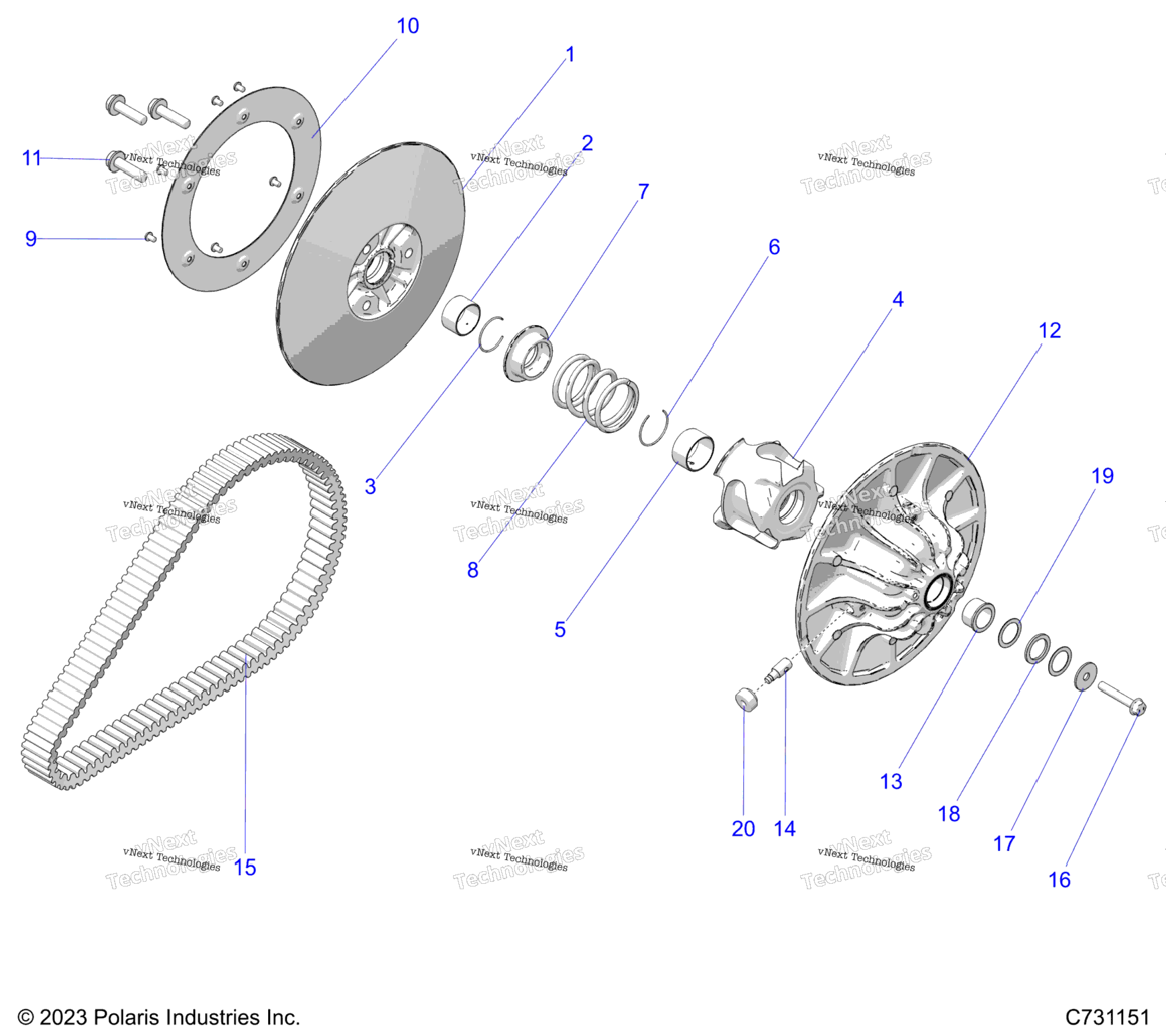 Drive Train, Secondary Clutch R24rre99fjRrs99cjF9FjC9Ck