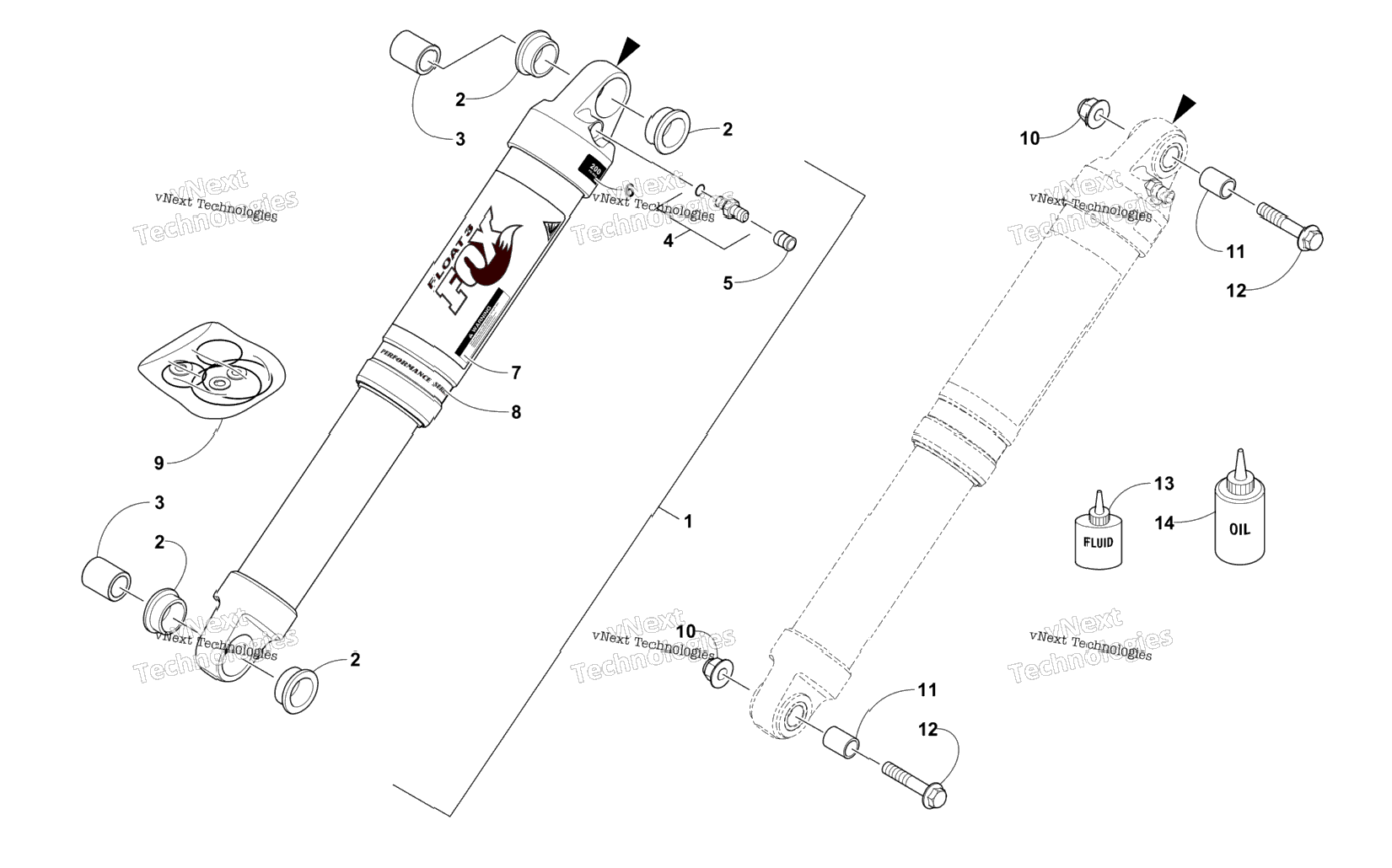 Rear Suspension Rear Arm Shock Absorber