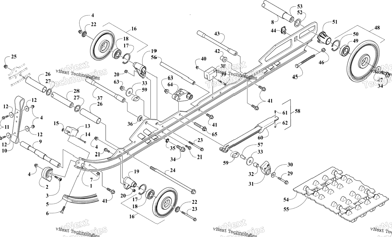 Rear Suspension Rail Assembly