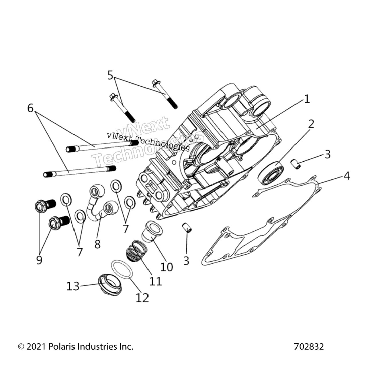 Engine, Crankcase Comp, Right