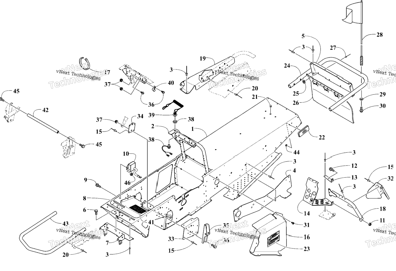 Chassis, Footrest And Rear Bumper