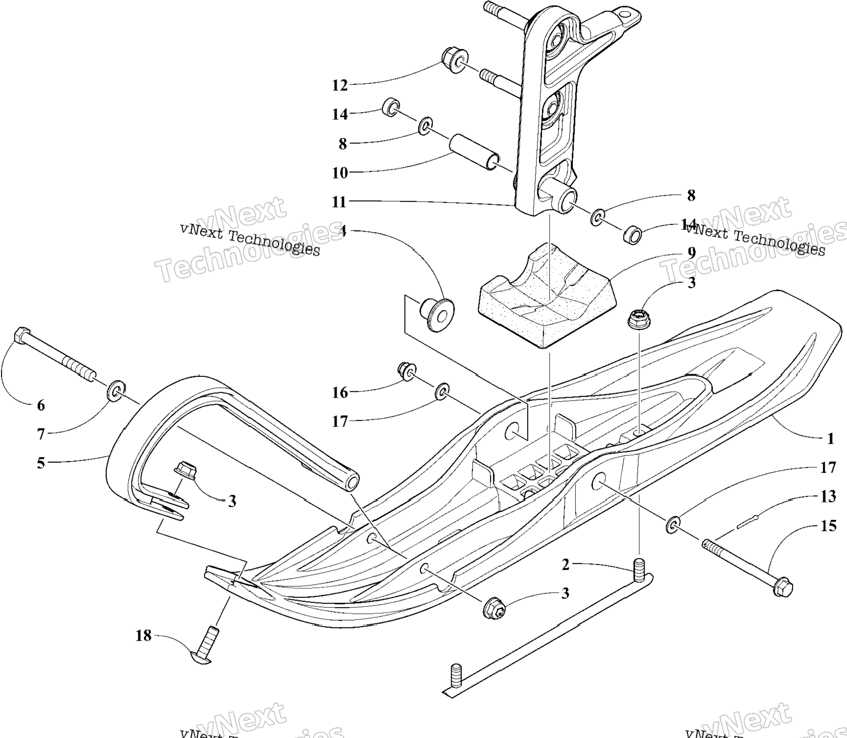 Front Suspension Ski