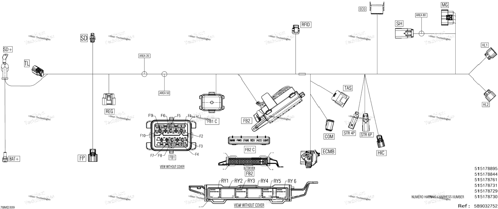 Electric - Main Harness - 515178729