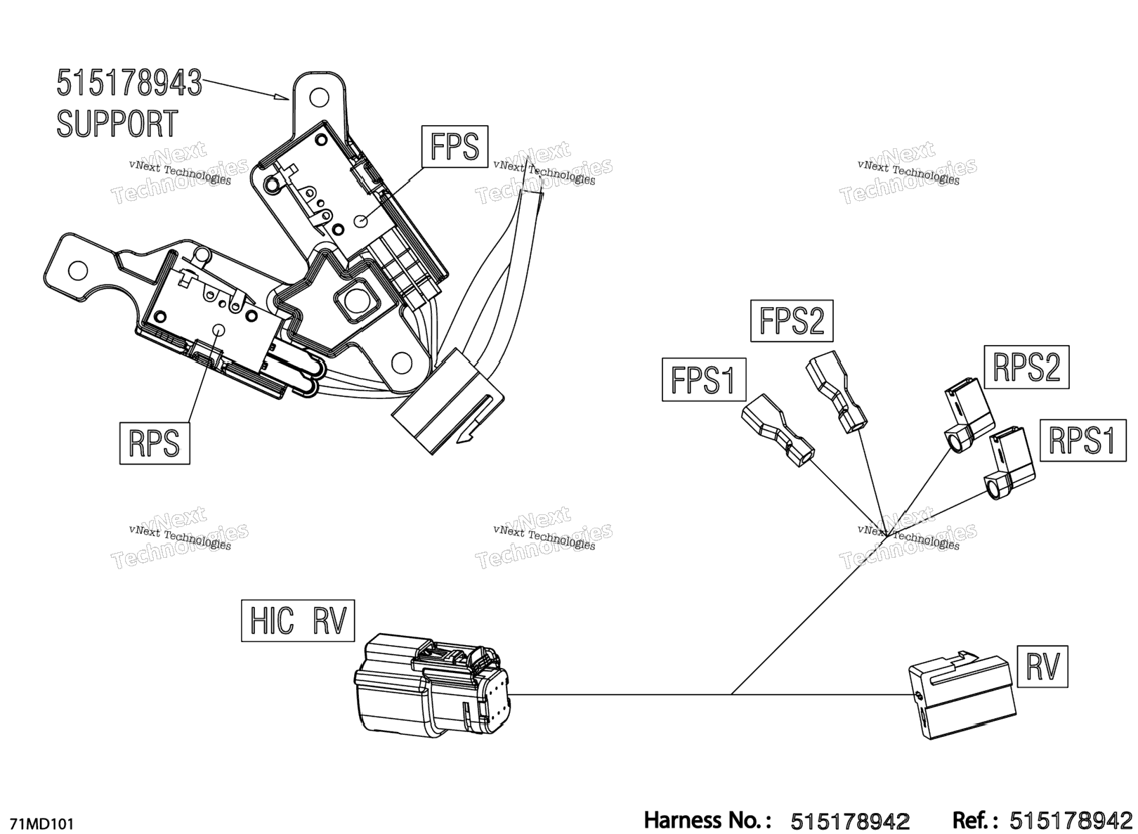 Electric - Reverse Wiring Harness - 515178942