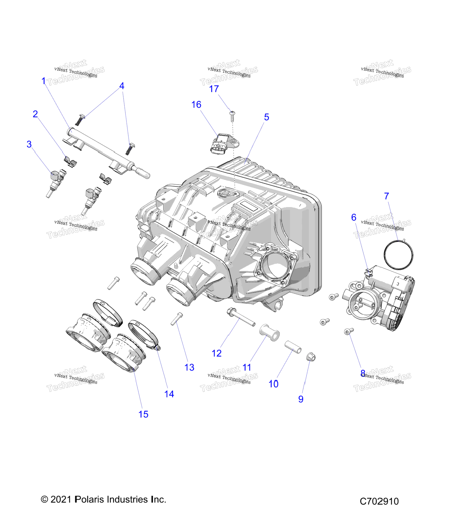 Engine, Intake Intake Manifold, Throttle Body, Fuel Rail