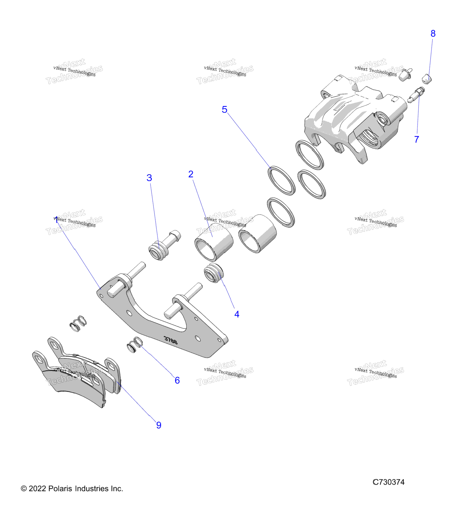 Brakes, Front Caliper R23e3gc3fdSc3cdSc3fd