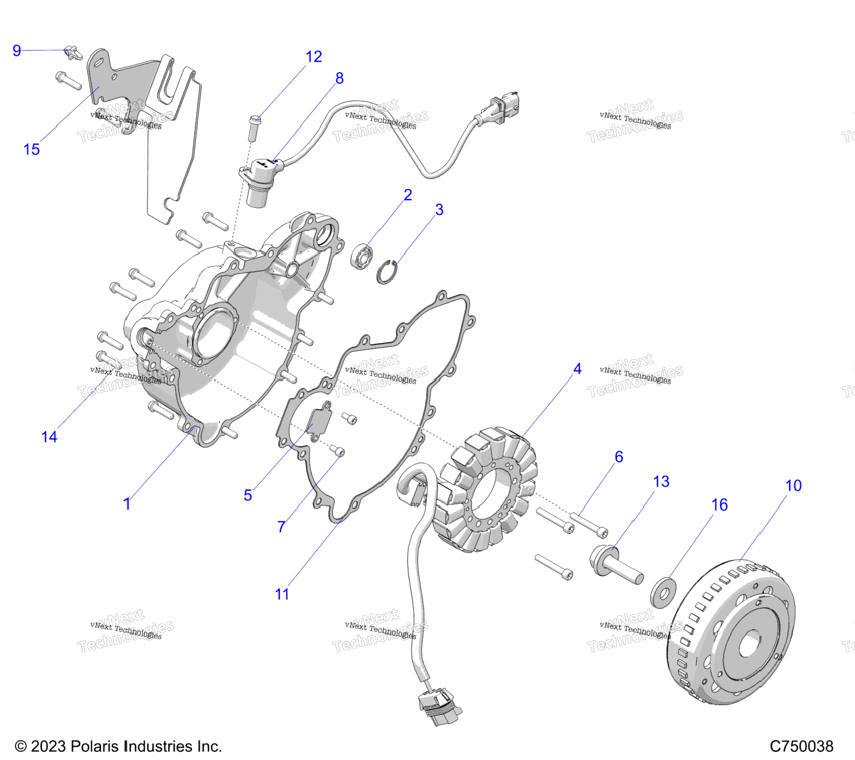 Engine, Stator And Flywheel