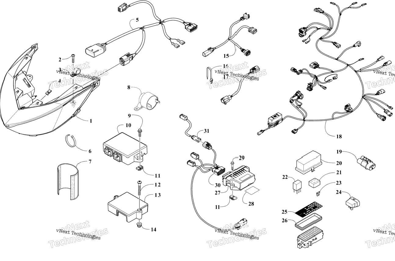 Headlight And Wiring Assemblies