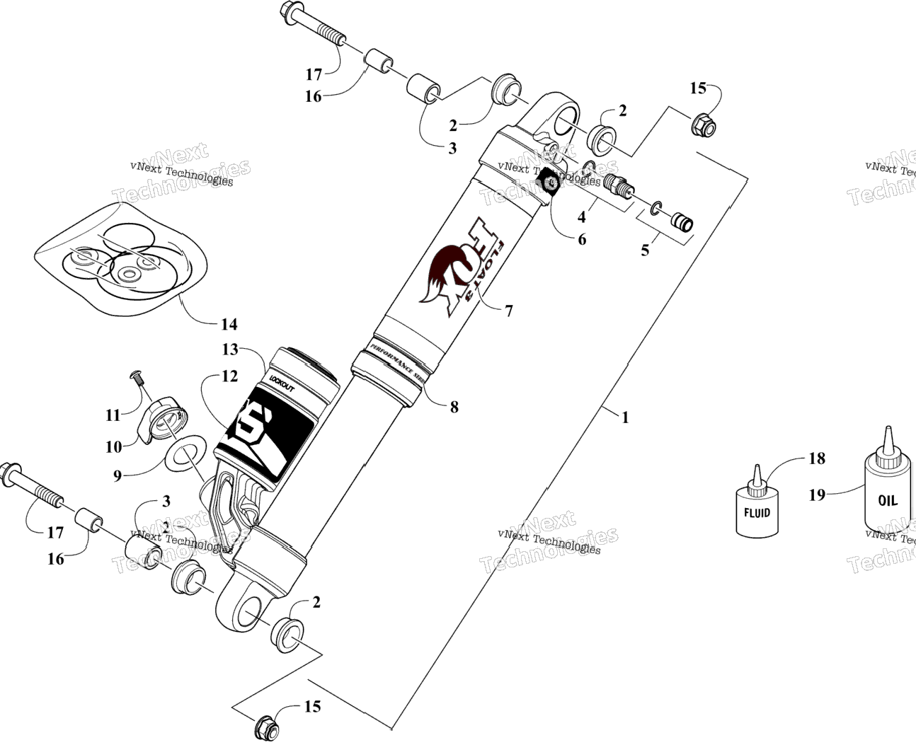 Rear Suspension Rear Arm Shock Absorber