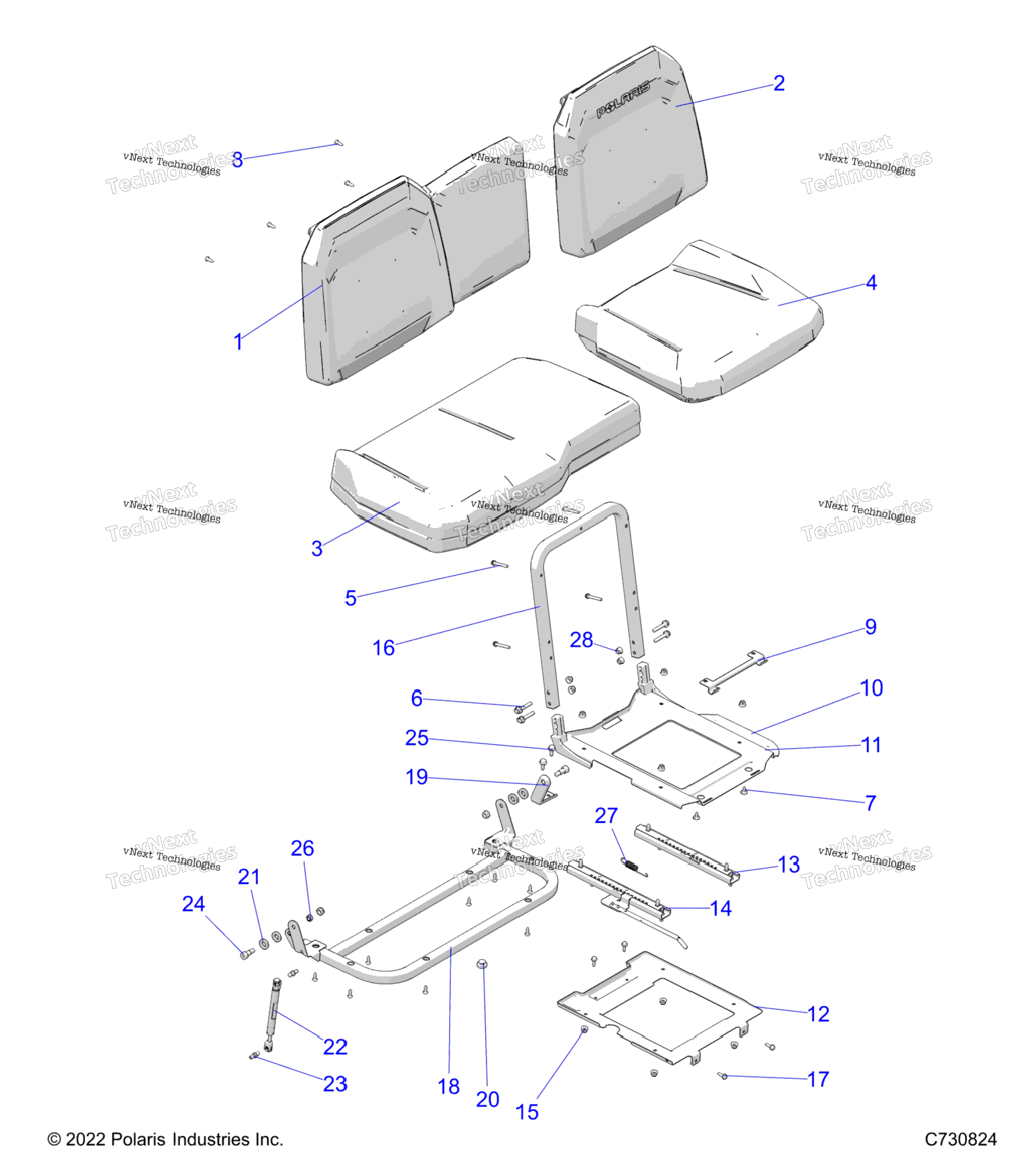 Body, Seat Asm. And Slider