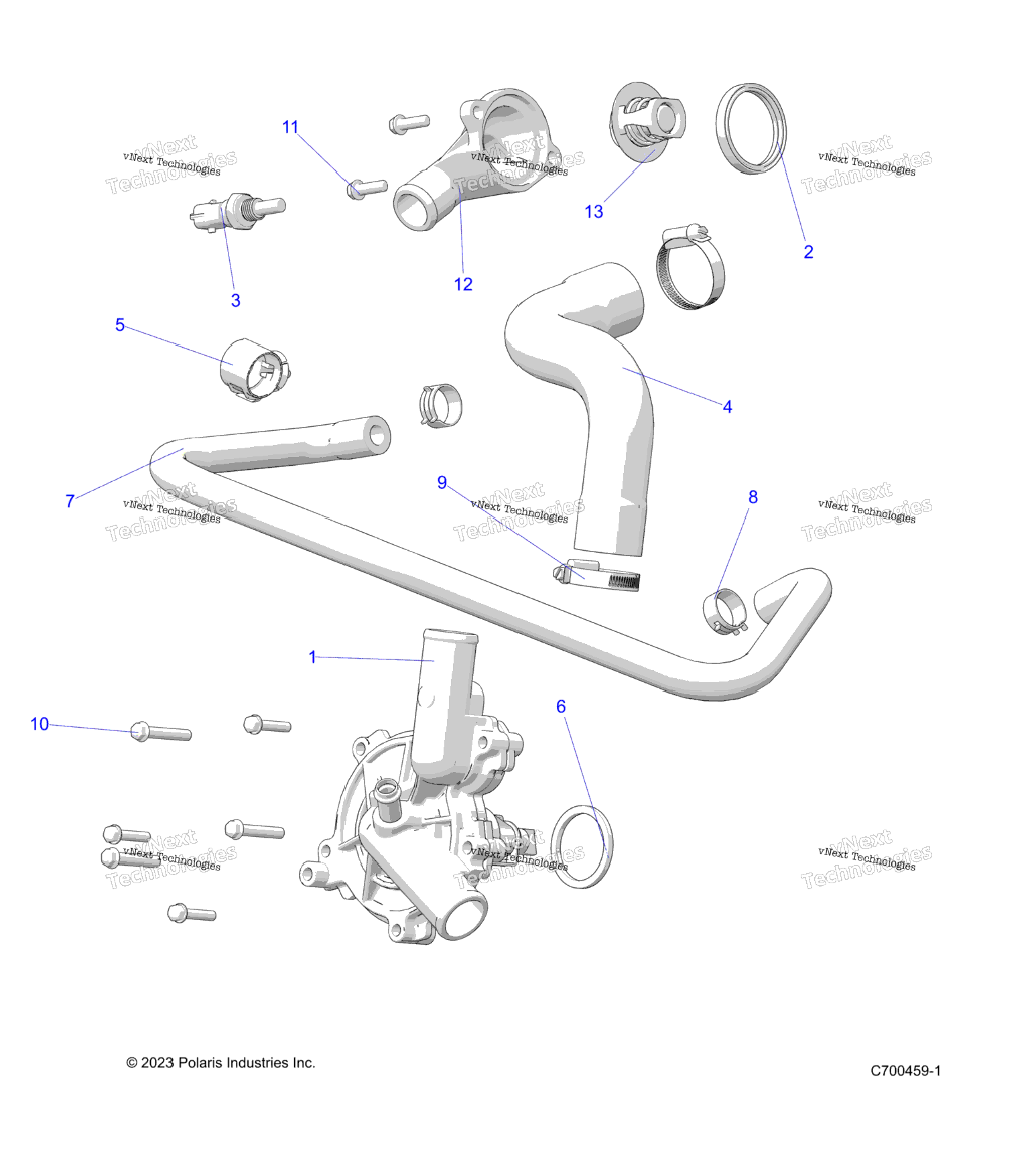 Engine, Waterpump And Bypass