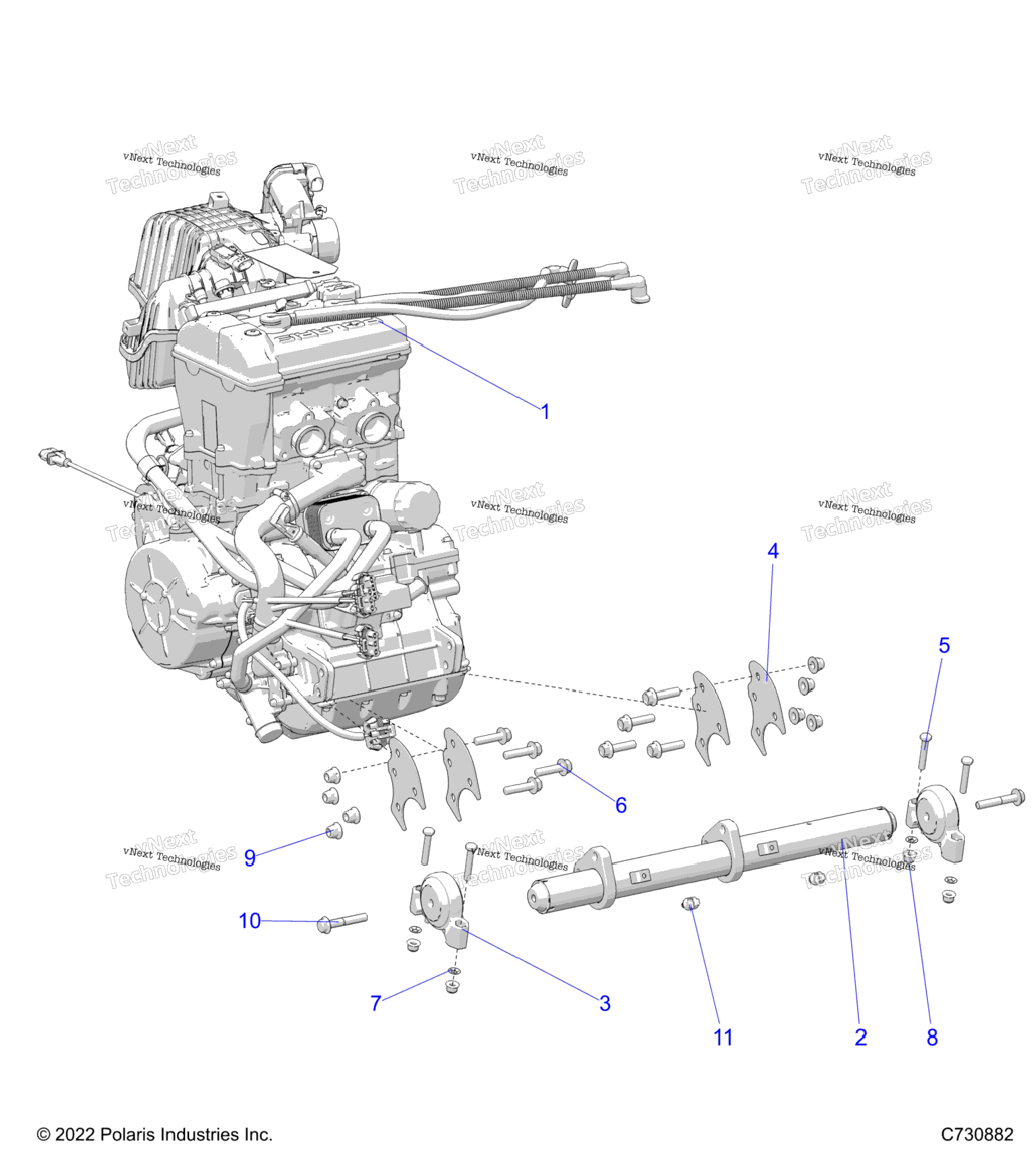 Engine, Mounting & Long Block