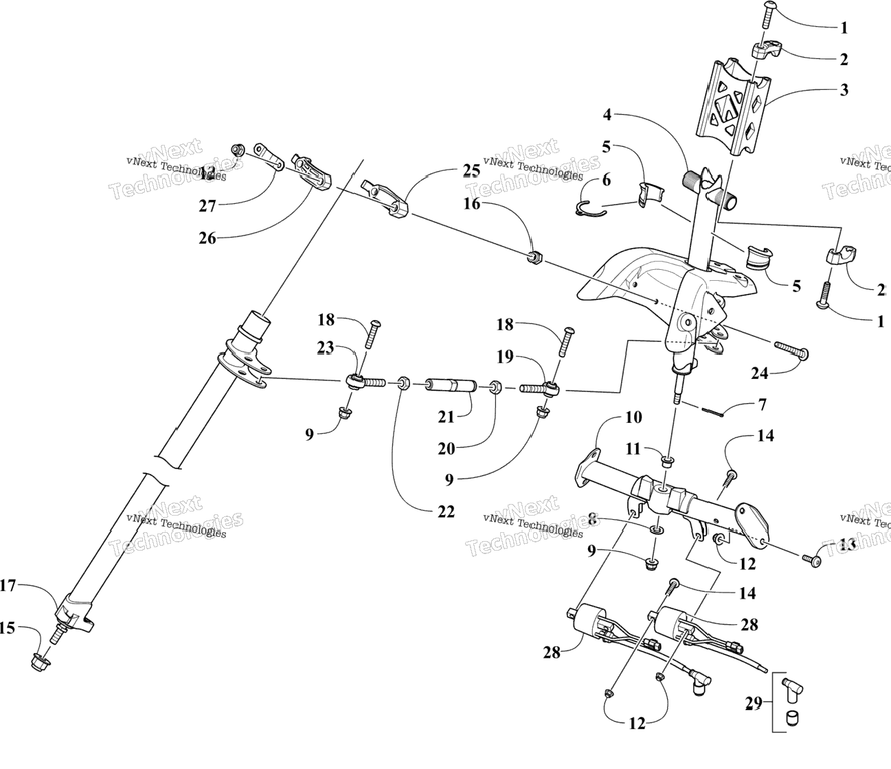 Steering Post Assembly