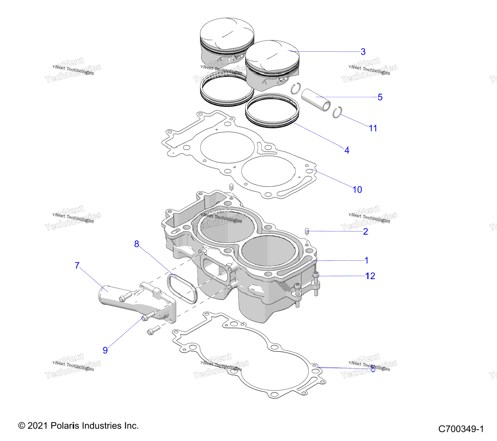 Engine, Cylinder And Piston