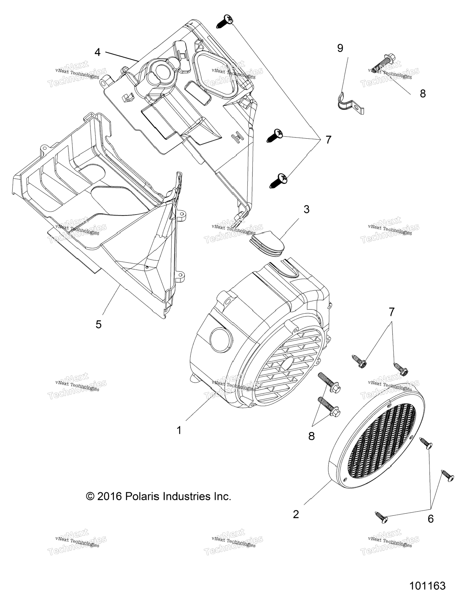 Engine, Fan Cover And Shroud Comp