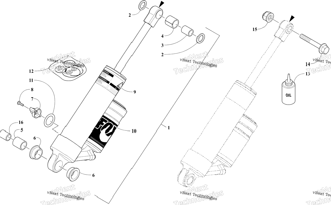 Rear Suspension Rear Arm Shock Absorber