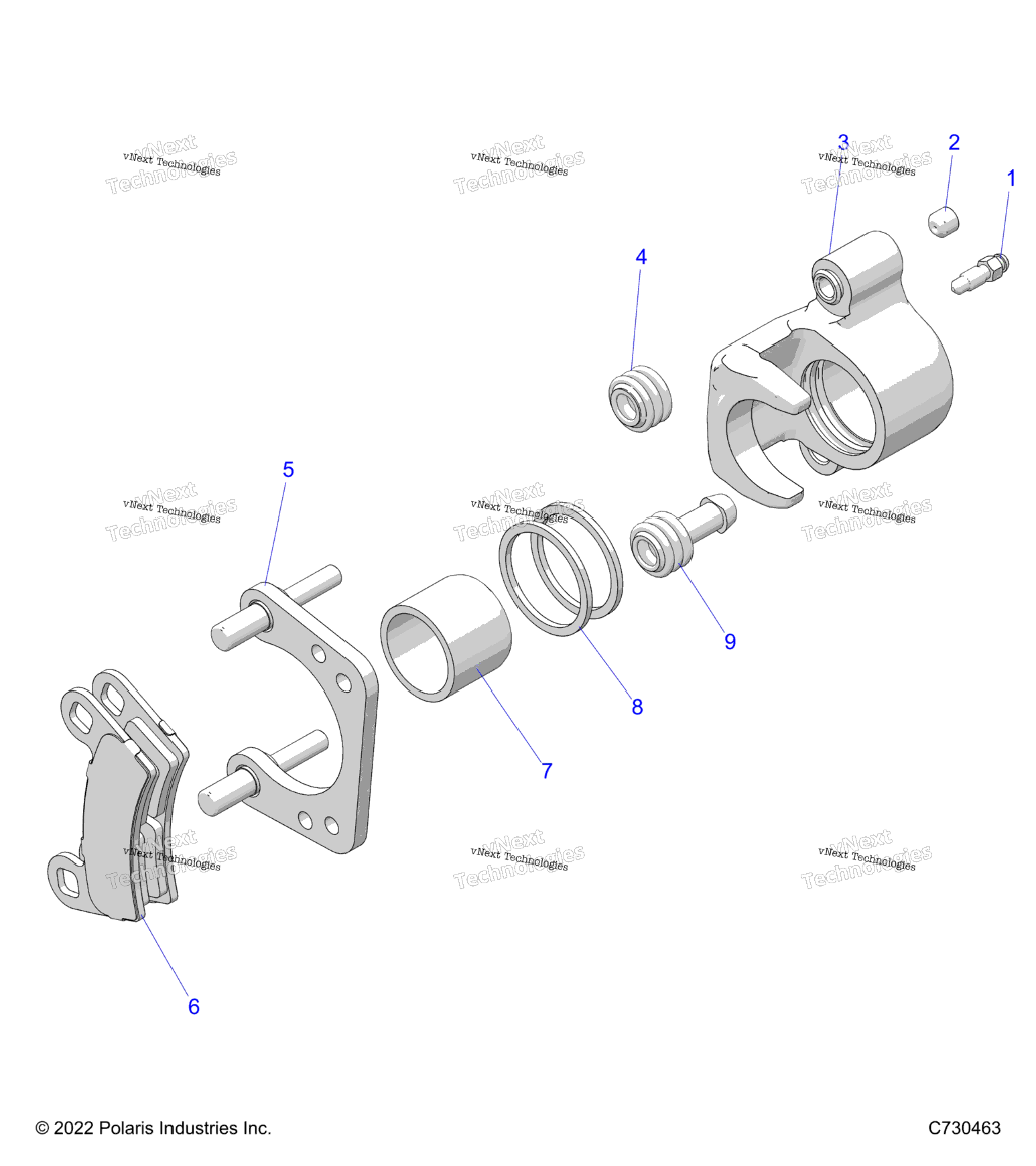 Brakes, Caliper, Rear