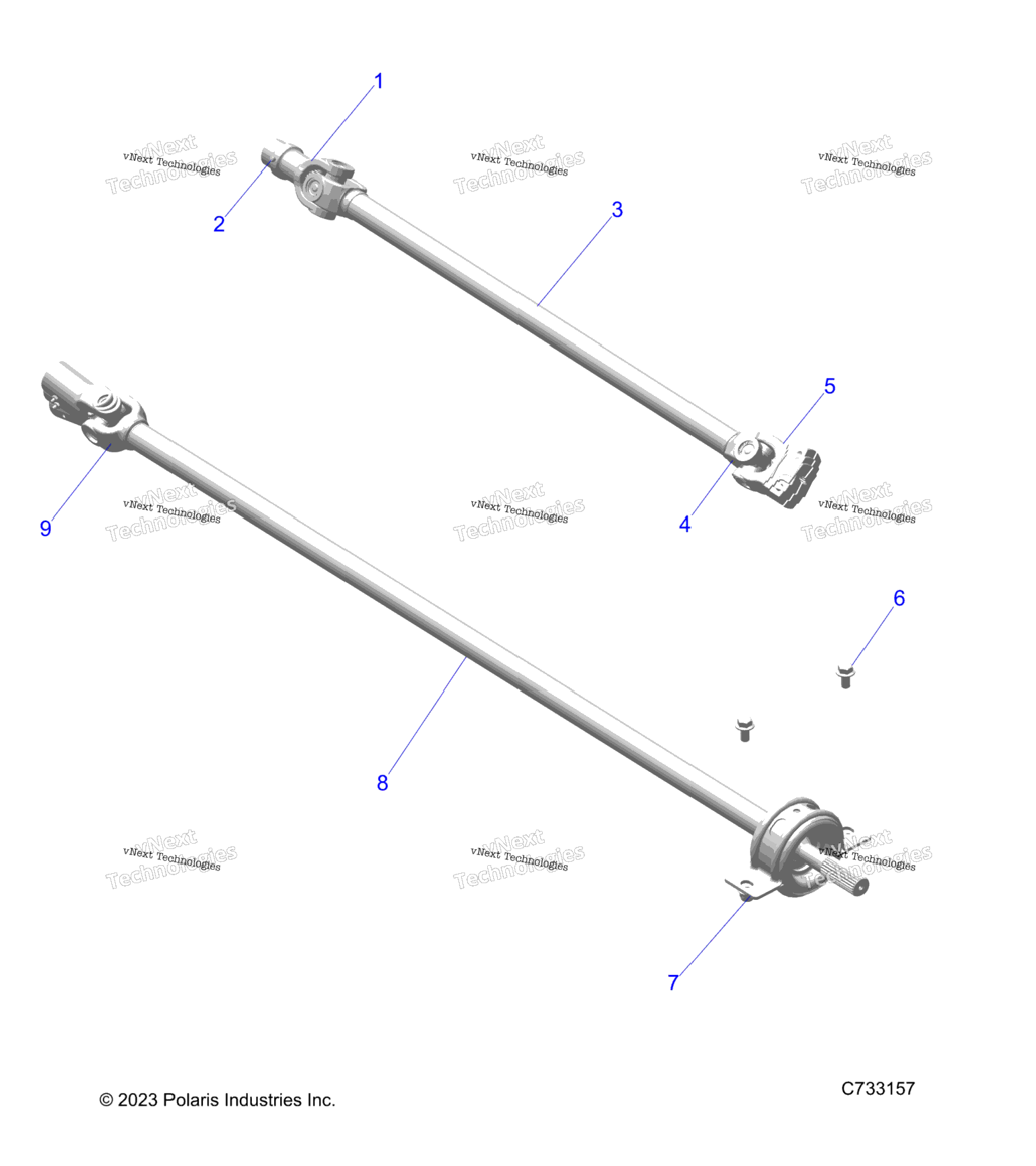 Drive Train, Front & Rear Prop Shaft