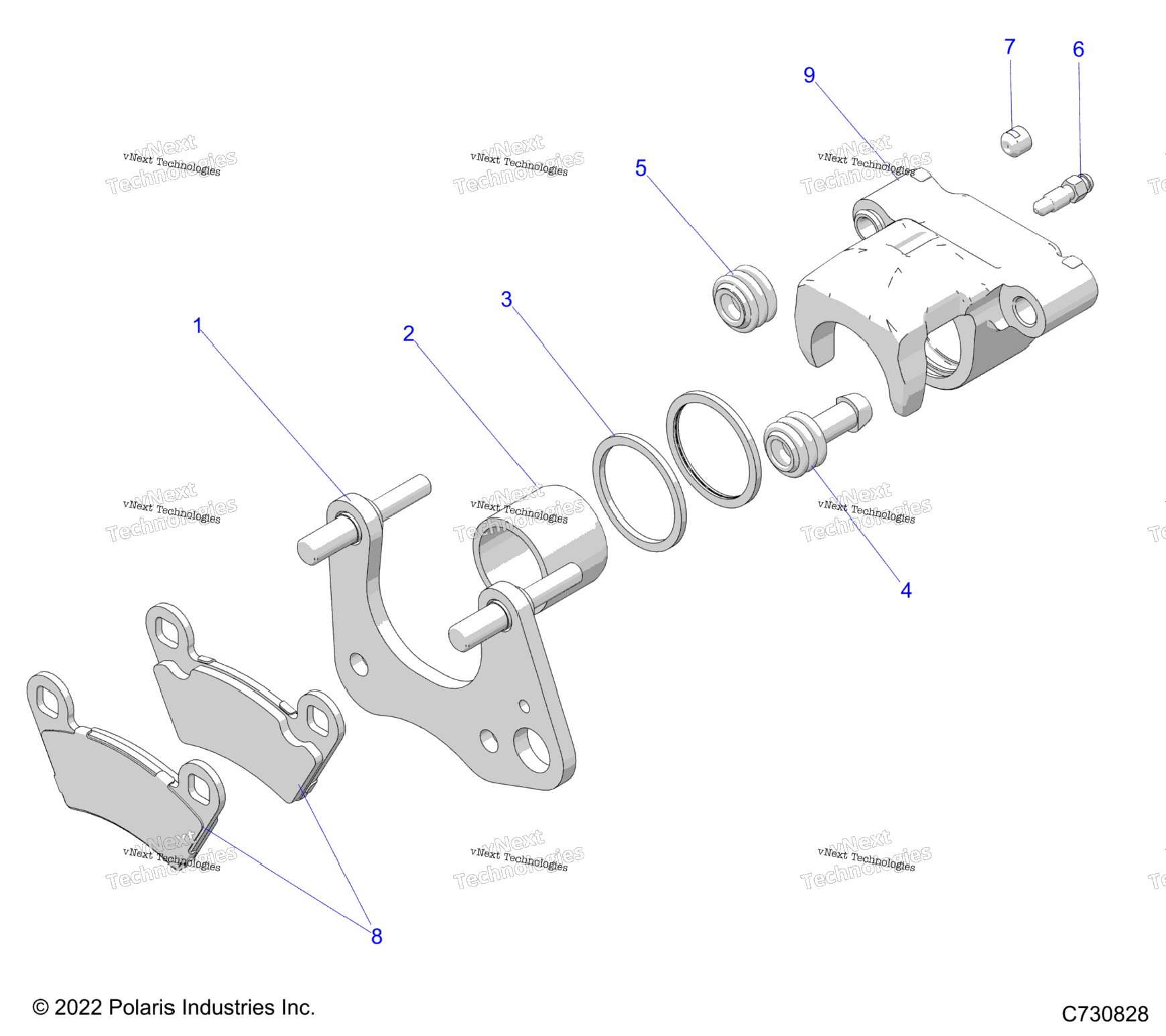 Brakes, Caliper, Rear