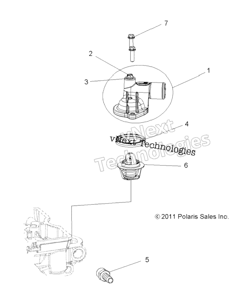 Engine, Thermostat And Cover