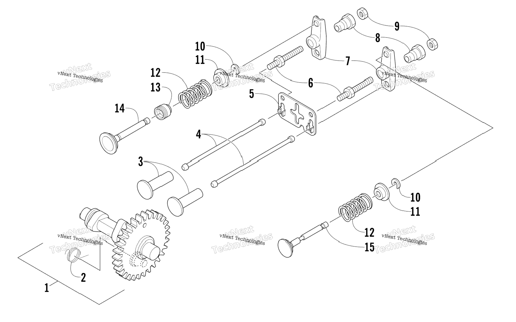 Camshaft And Valve Assembly