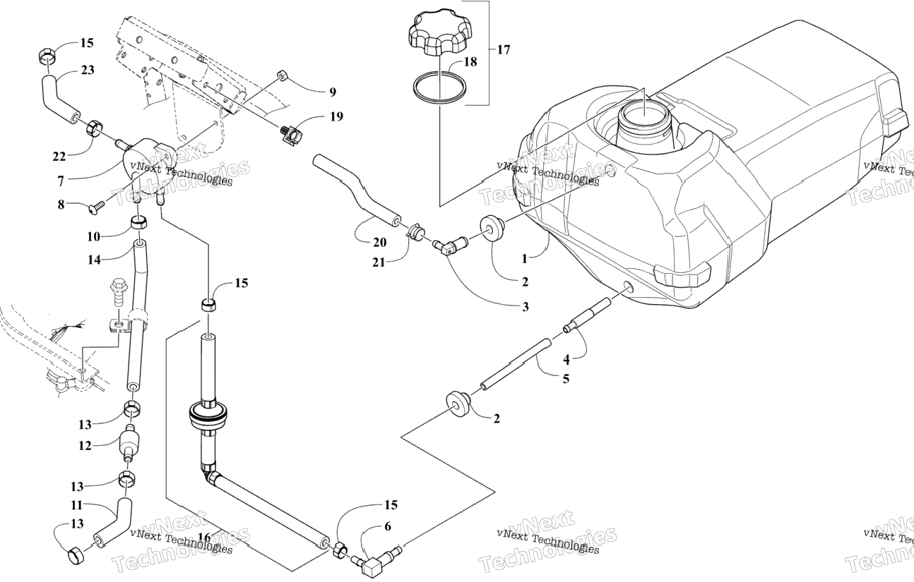 Gas Tank And Fuel Pump Assemblies