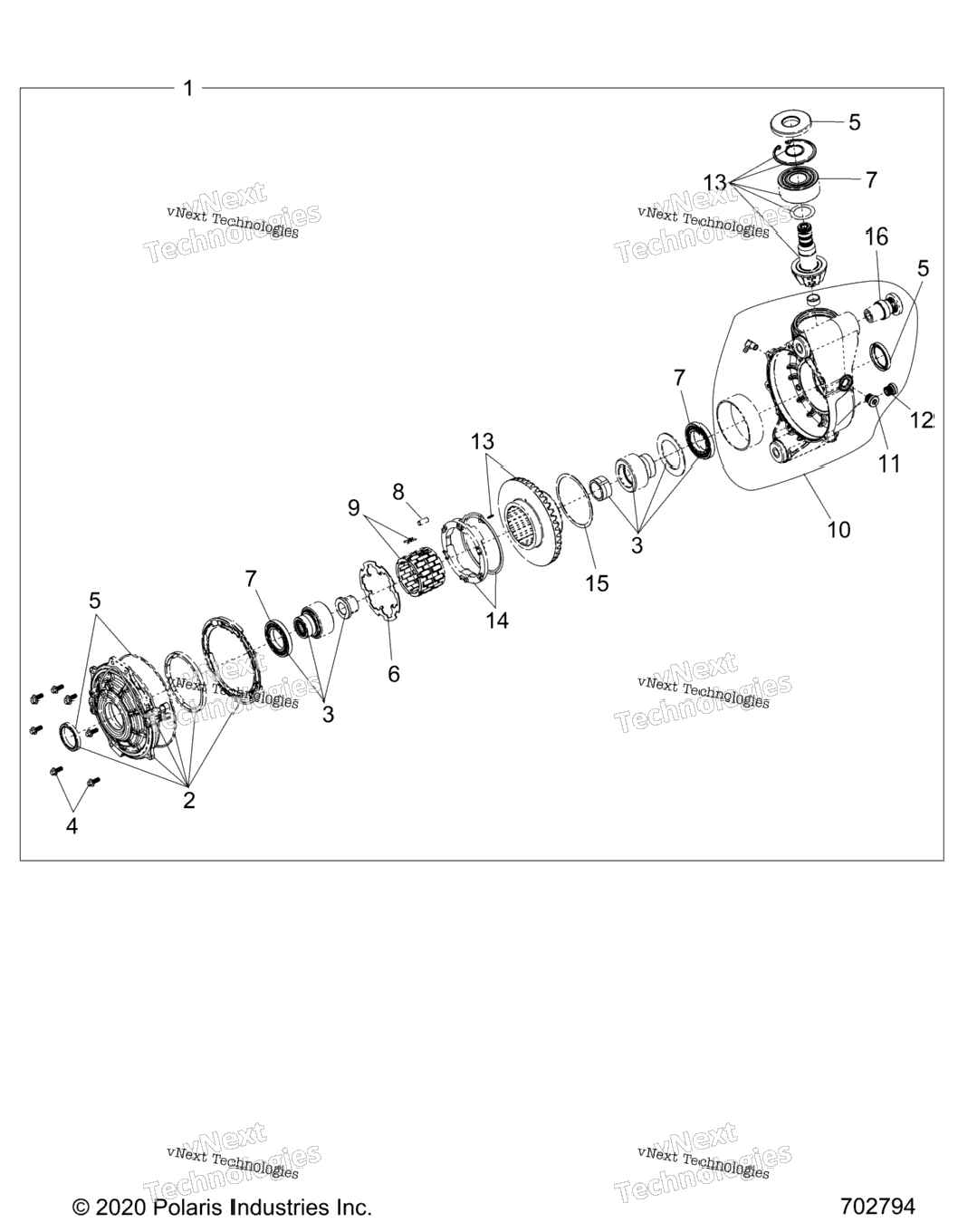 Drive Train, Front Gearcase Internals