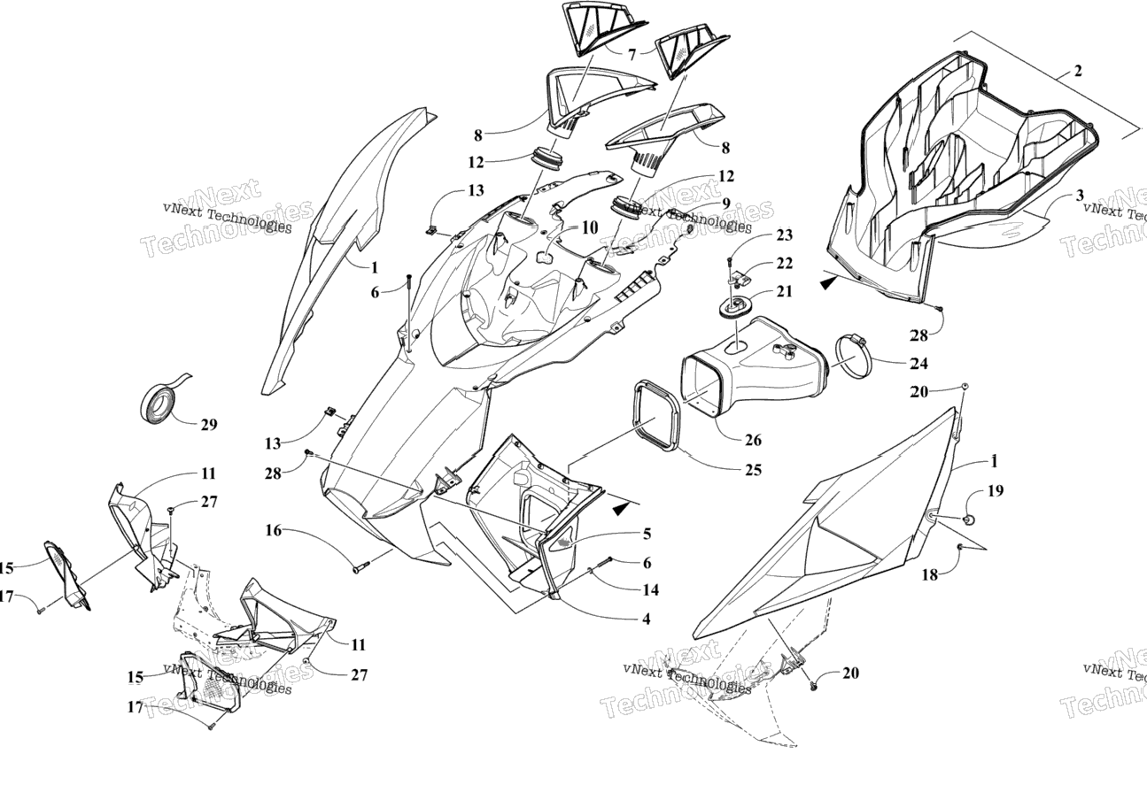 Hood And Air Intake Assembly